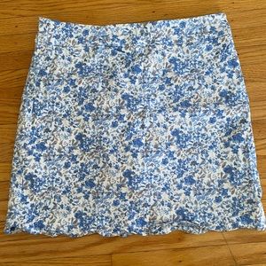 Blue and White Skort